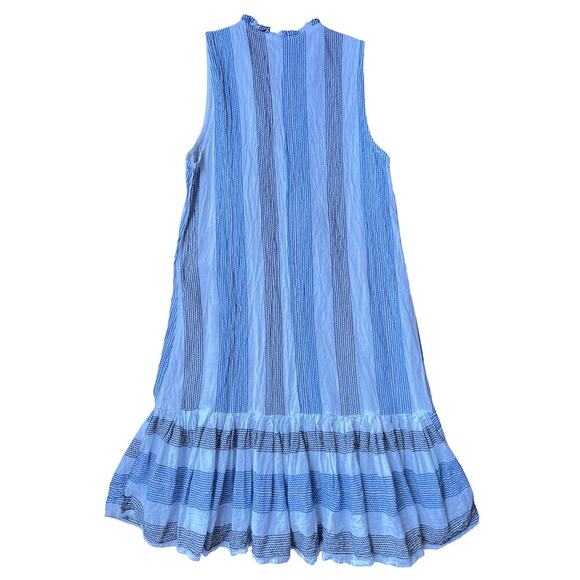 I.M.A Luxury Collection Blue White Striped Tassel Ruffle Dress - Size XS - Picture 5 of 8